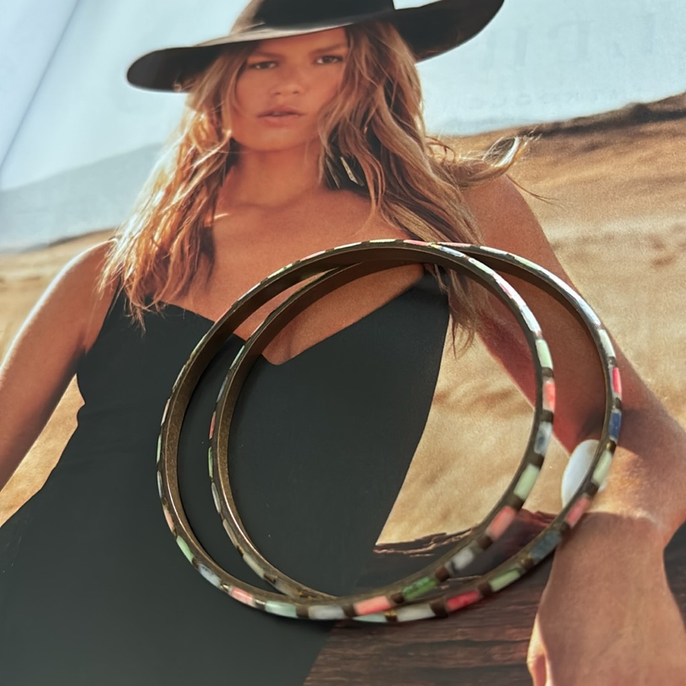 Vintage Solid Brass Bangle Bracelet - image 3